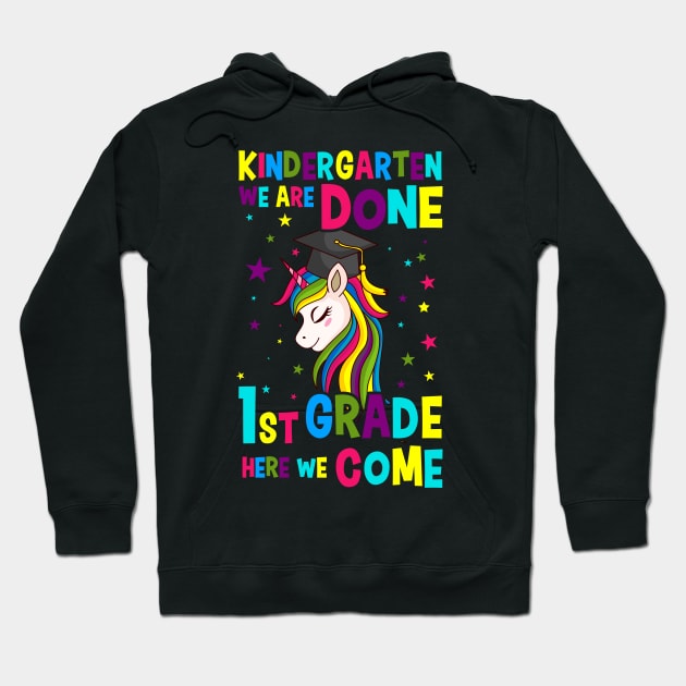 Kindergarten Done Here We Come Gift Hoodie by Delightful Designs